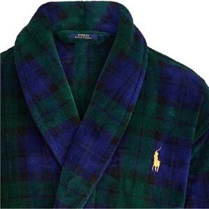 NWT Polo by Ralph Lauren Tartan Plush Microfiber Robe L/XL